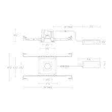 WAC US R3BSDN-SWD-BK - Ocular 3.0 Dim-to-Warm Square Downlight Trim and Remodel Housing with New Construction Frame-In Ki