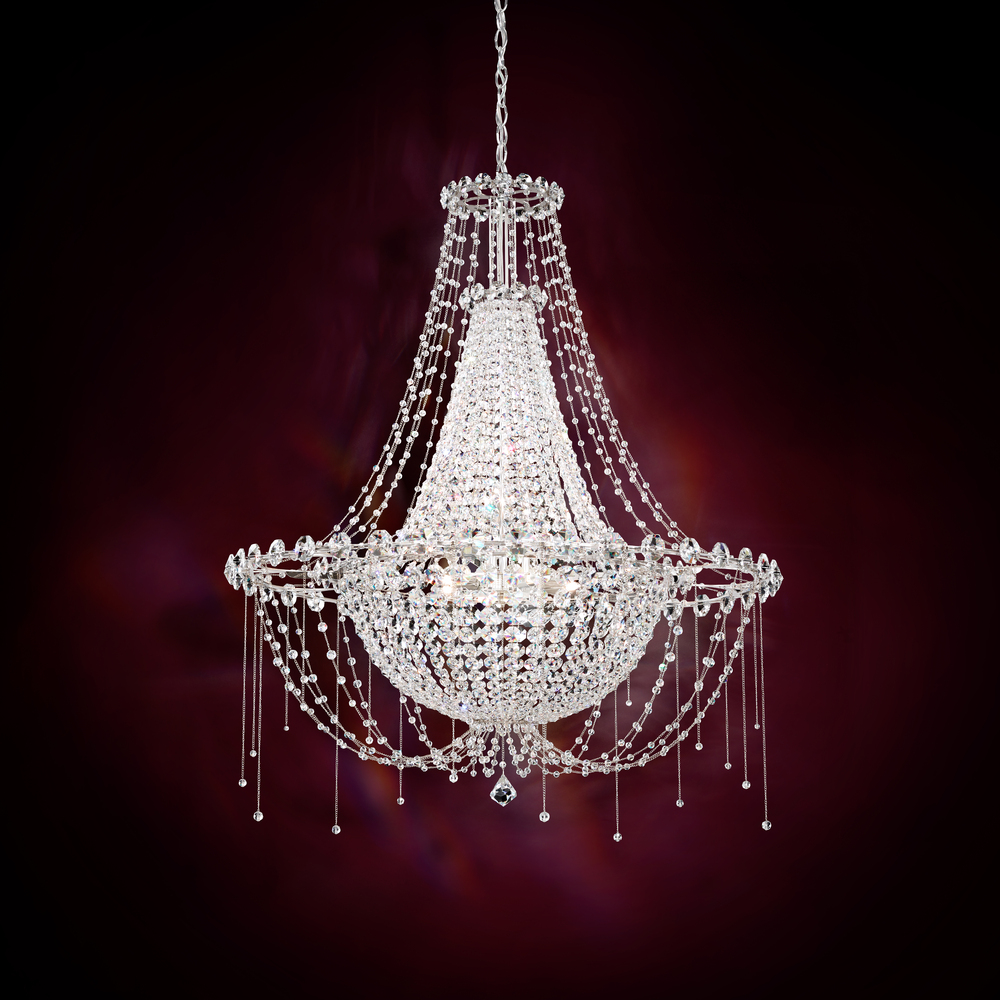 Chrysalita 8 Light 120V Pendant in Polished Stainless Steel with Radiance Crystal