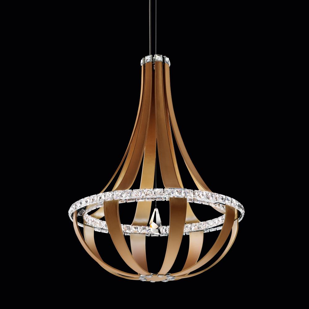 Crystal Empire LED 36IN 3000K 120V Pendant in Iceberg with Radiance Crystal