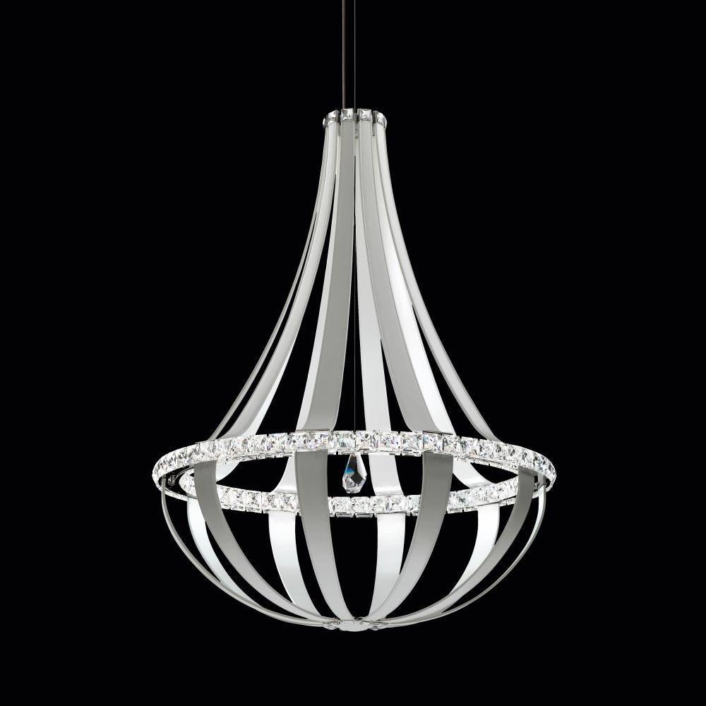 Crystal Empire LED 45IN 3000K 120V Pendant in Grizzly Black with Radiance Crystal