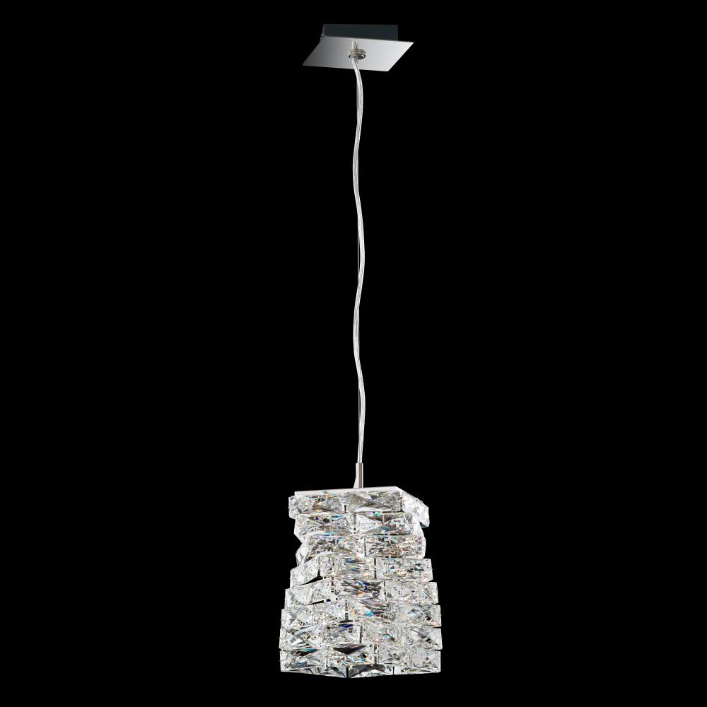 Glissando 9IN LED 120V Mini Pendant in Stainless Steel with Crystals from Swarovski®