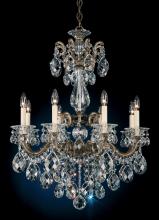 Schonbek 1870 5007-76 - La Scala 8 Light 120V Chandelier in Heirloom Bronze with Heritage Handcut Crystal