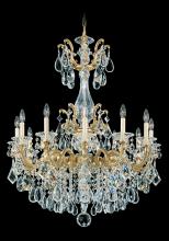 Schonbek 1870 5011-76S - La Scala 12 Light 120V Chandelier in Heirloom Bronze with Clear Crystals from Swarovski