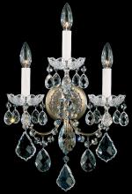 Schonbek 1870 3652-76R - New Orleans 3 Light 120V Wall Sconce in Heirloom Bronze with Clear Radiance Crystal