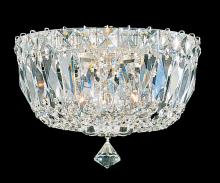 Schonbek 1870 5890-40O - Petit Crystal Deluxe 3 Light 120V Semi-Flush Mount in Polished Silver with Optic Crystal