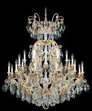 Schonbek 1870 3774-48 - Renaissance 25 Light 120V Chandelier in Antique Silver with Clear Heritage Handcut Crystal