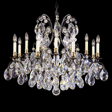 Schonbek 1870 3790-22 - Renaissance 13 Light 120V Chandelier in Heirloom Gold with Clear Heritage Handcut Crystal