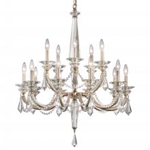 Schonbek 1870 S6715N-51R - Verona 15 Light 120V Chandelier in Black with Radiance Crystal