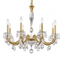 Schonbek 1870 S8608N-22R - San Marco 8 Light 120V Chandelier in Heirloom Gold with Clear Radiance Crystal