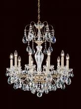 Schonbek 1870 ST1946N-40H - Sonatina 10 Light 120V Chandelier in Polished Silver with Clear Heritage Handcut Crystal