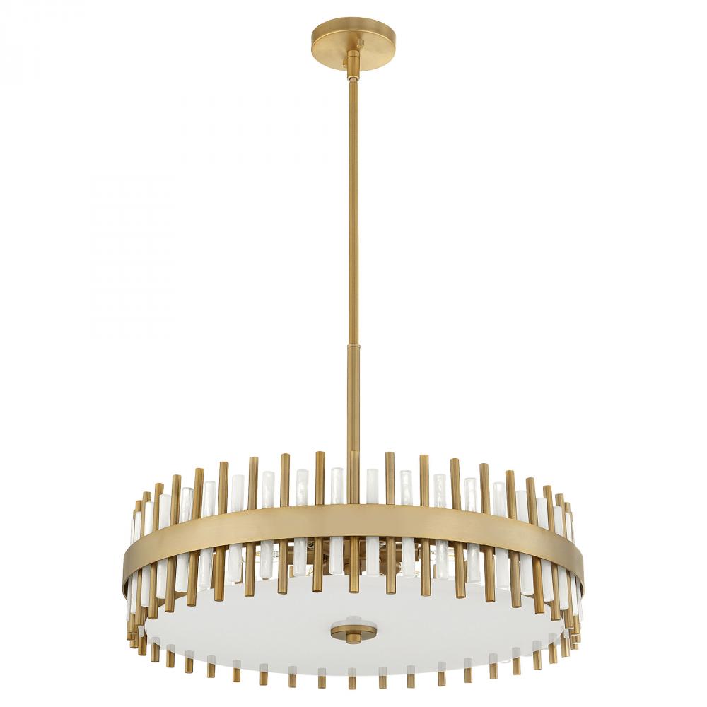 Cassio 6 Light Pendant | Aged Brass