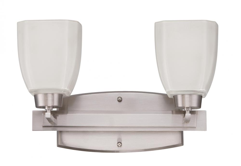 Bridwell 2 Light Vanity in Brushed Polished Nickel