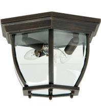 Craftmade Z433-RT - Bent Glass 3 Light Outdoor Flushmount in Rust