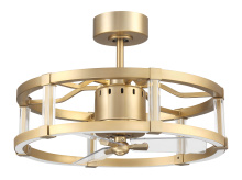 Craftmade ALS24SB3 - 18" Alexis in Satin Brass w/ Clear Acrylic Blades