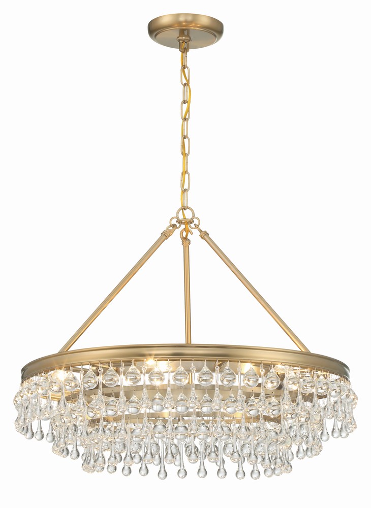 Calypso 6 Light Vibrant Gold Chandelier