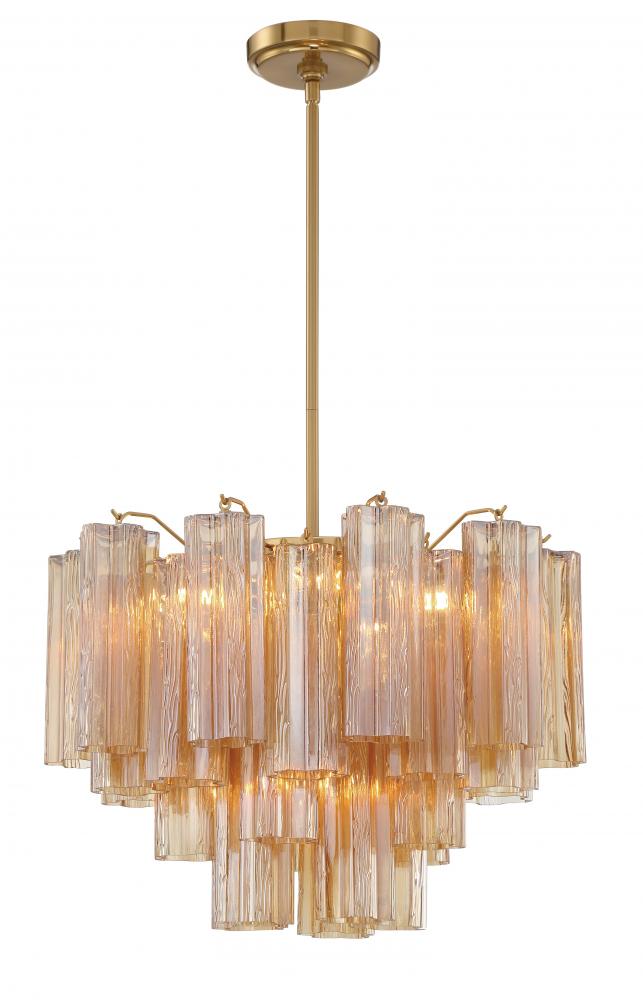 Addis 6 Light Aged Brass Chandelier