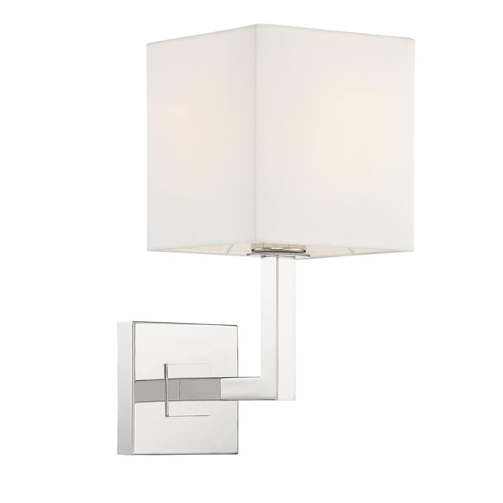 Chatham 1 Light Polished Nickel Sconce