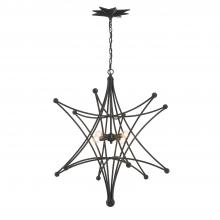 Crystorama 9236-BK - Astro 4 Light Black Chandelier