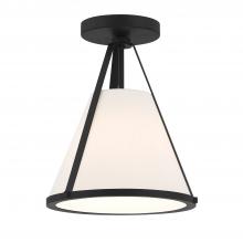 Crystorama FUL-900-BK_CEILING - Fulton 1 Light Black Semi Flush Mount