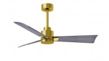 Matthews Fan Company AK-BRBR-BW-42 - Alessandra 3-blade transitional ceiling fan in brushed brass finish with Barn Wood blades. Optimiz