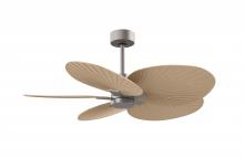 Matthews Fan Company AKTP-BN-LM - Alessandra Tropical 5-blade ceiling fan in Brushed Nickel and Light Maple blades.