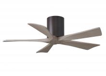 Matthews Fan Company IR5H-TB-GA-42 - Irene-5H three-blade flush mount paddle fan in Textured Bronze finish with 42” Gray Ash  tone bl