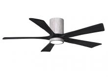 Matthews Fan Company IR5HLK-BW-BK-52 - IR5HLK five-blade flush mount paddle fan in Barn Wood finish with 52” solid matte black wood bla