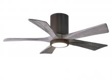 Matthews Fan Company IR5HLK-TB-BW-42 - IR5HLK five-blade flush mount paddle fan in Textured Bronze finish with 42” solid barn wood tone