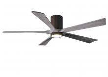 Matthews Fan Company IR5HLK-TB-BW-60 - IR5HLK five-blade flush mount paddle fan in Textured Bronze finish with 60” solid barn wood tone