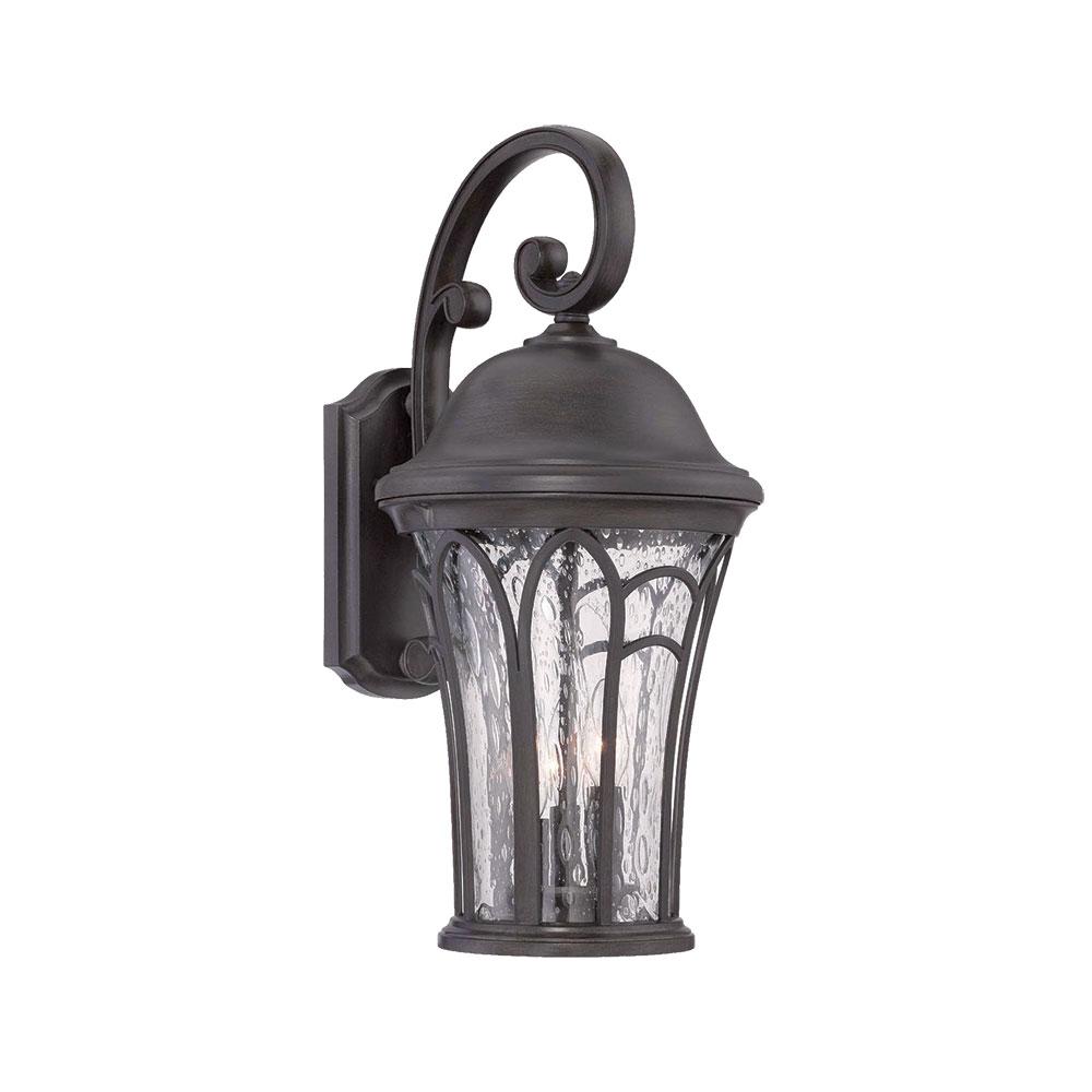 Highgate Collection Wall Lantern 1-Light Outdoor Black Coral Light Fixture