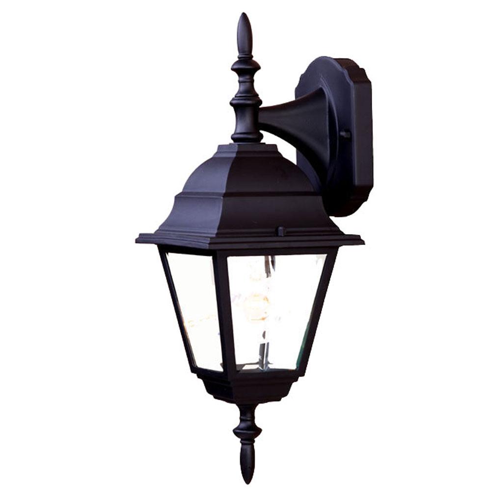 Builder's Choice Collection Wall-Mount 1-Light Outdoor Matte Black Fixture