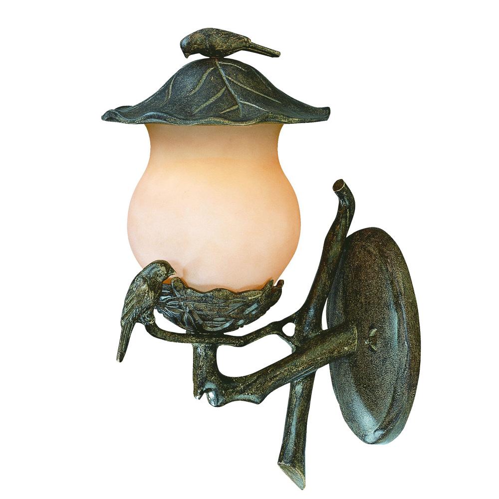 Avian Collection Wall-Mount 2-Light Outdoor Black Coral Light Fixture