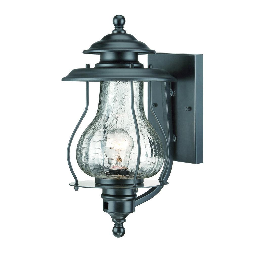 Blue Ridge Collection Wall-Mount 1-Light Outdoor Matte Black Light Fixture