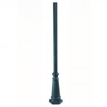 Acclaim Lighting C6BK - Surface Mount Posts Collection 6 ft. Fluted Outdoor Matte Black Light Post