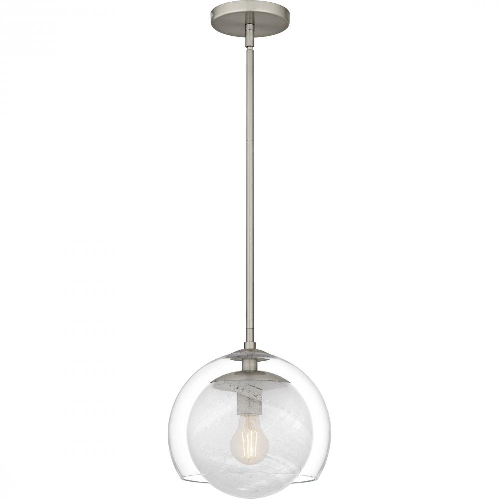 Eslinger 1-Light Brushed Nickel Mini Pendant