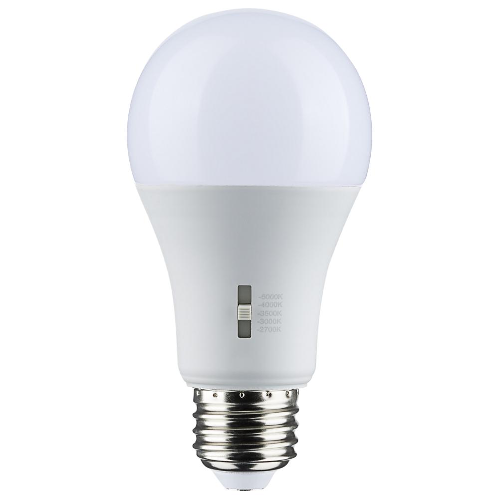 12 Watt A19 LED; Medium Base; CCT Selectable; 120 Volt; White Finish