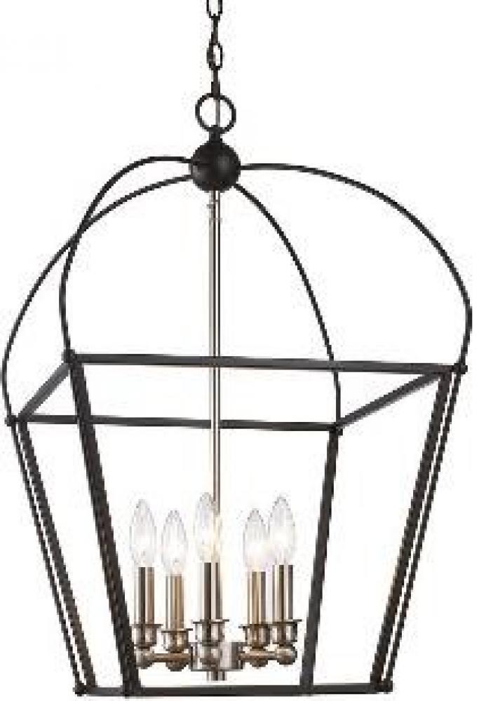 5LT PENDANT-CLASSIC FOYER-BK/B