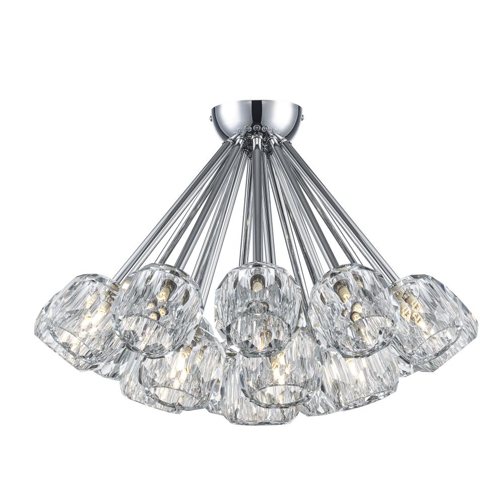 Crystal Court 19 - Light Semi Flush Mount