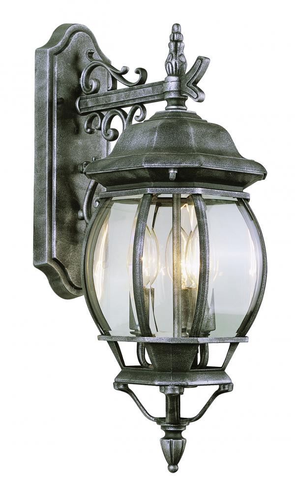 Francisco 3-Light Outdoor Beveled Glass Armed Wall Lantern