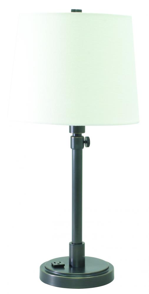 Townhouse Adjustable Table Lamp with Convenience Outlet