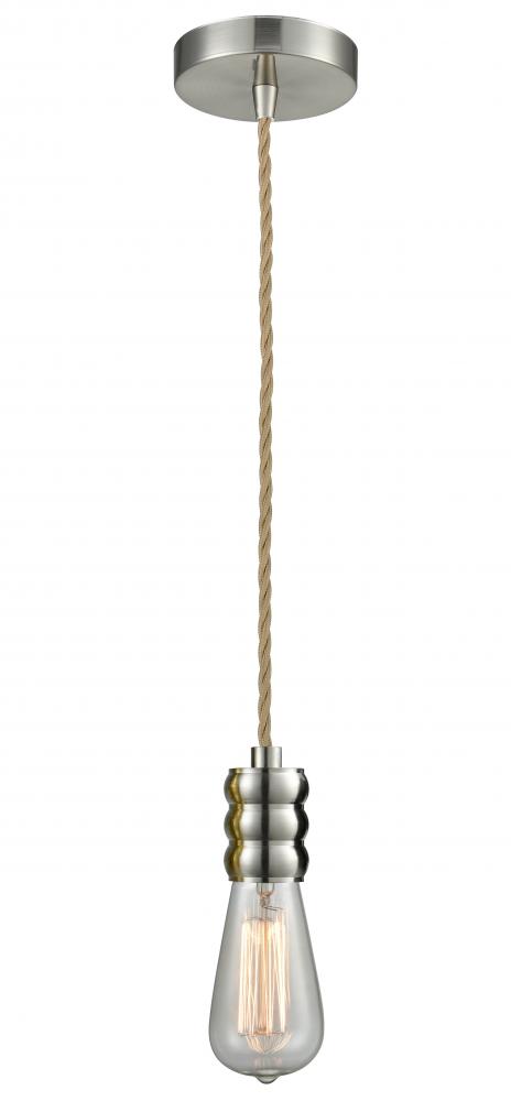 Gatsby - 1 Light - 2 inch - Satin Nickel - Cord hung - Mini Pendant