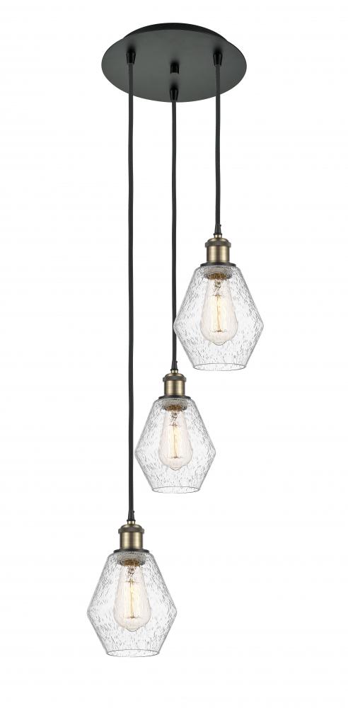 Cindyrella - 3 Light - 13 inch - Black Antique Brass - Cord Hung - Multi Pendant