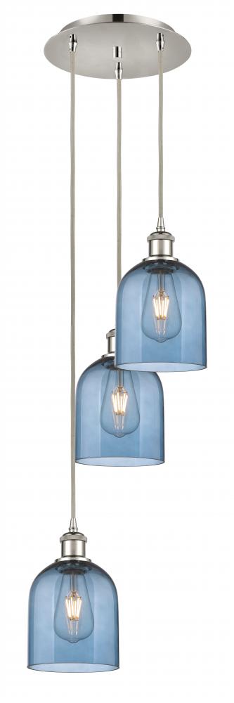 Bella - 3 Light - 12 inch - Polished Nickel - Cord hung - Multi Pendant