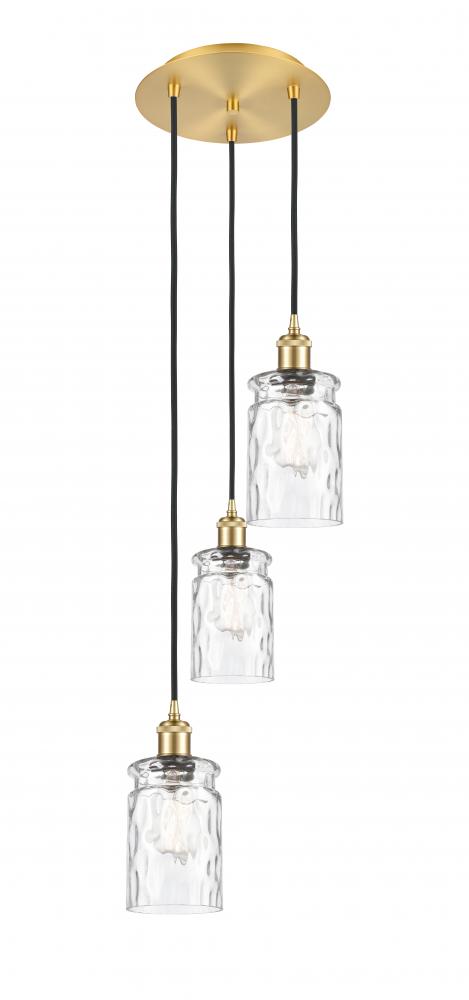 Candor - 3 Light - 11 inch - Satin Gold - Cord Hung - Multi Pendant