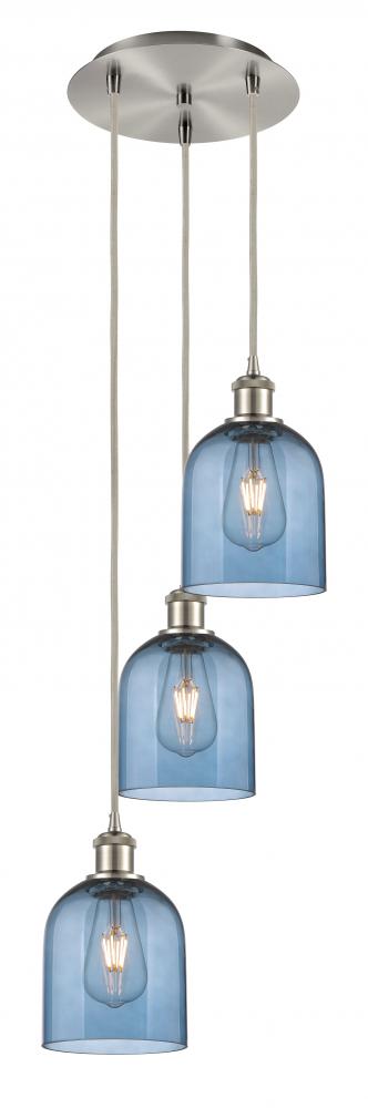 Bella - 3 Light - 12 inch - Brushed Satin Nickel - Cord hung - Multi Pendant