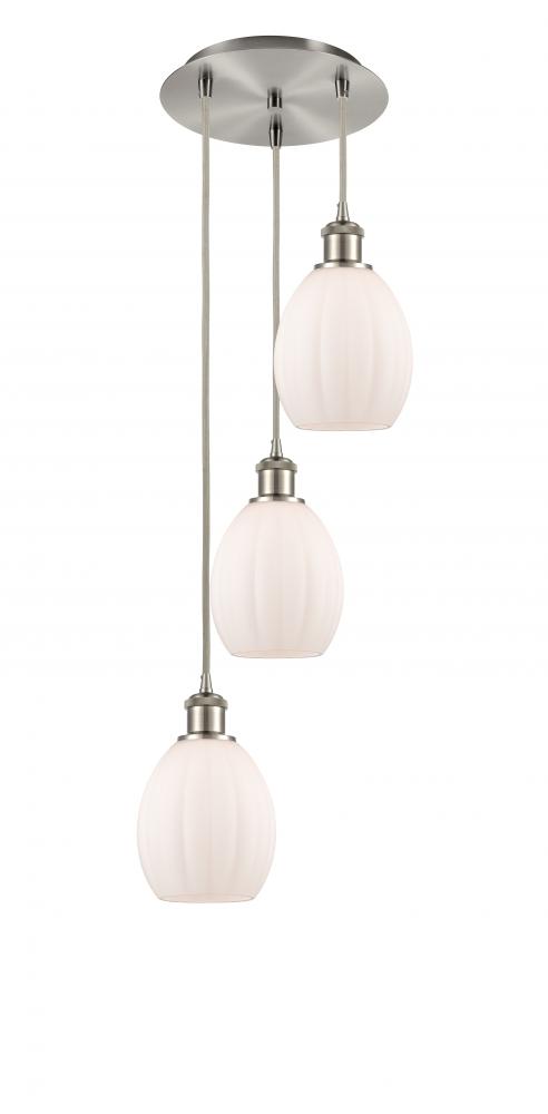 Eaton - 3 Light - 12 inch - Brushed Satin Nickel - Cord Hung - Multi Pendant