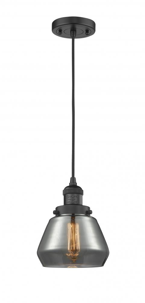 Fulton - 1 Light - 7 inch - Matte Black - Cord hung - Mini Pendant