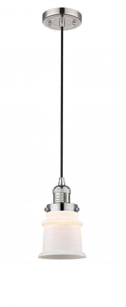 Canton - 1 Light - 5 inch - Polished Nickel - Cord hung - Mini Pendant