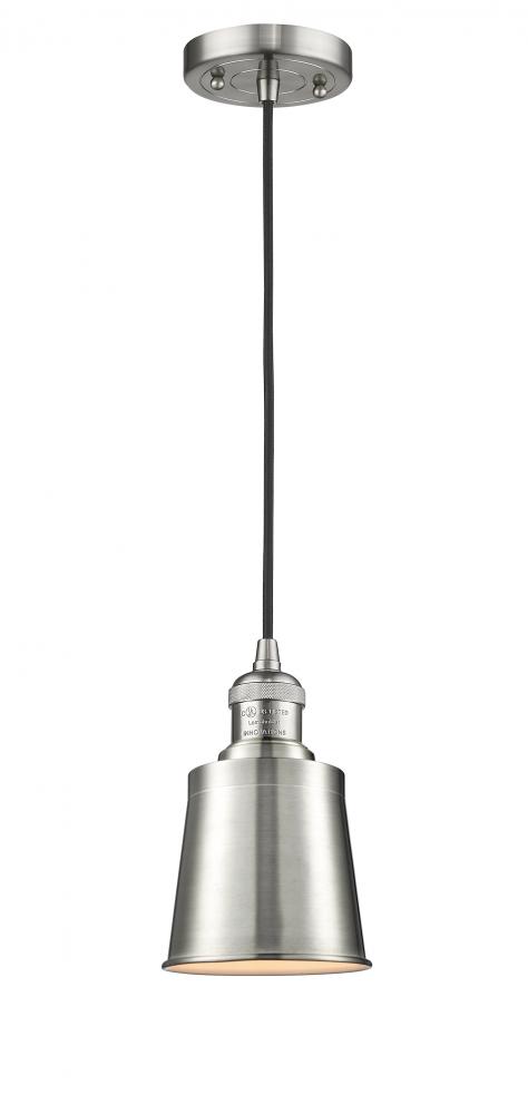 Addison - 1 Light - 5 inch - Brushed Satin Nickel - Cord hung - Mini Pendant