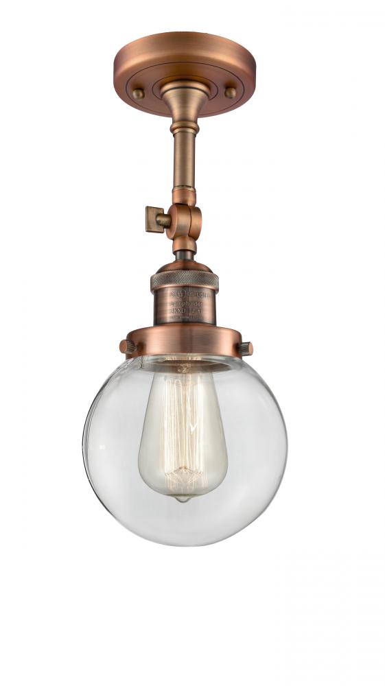 Beacon - 1 Light - 6 inch - Antique Copper - Semi-Flush Mount